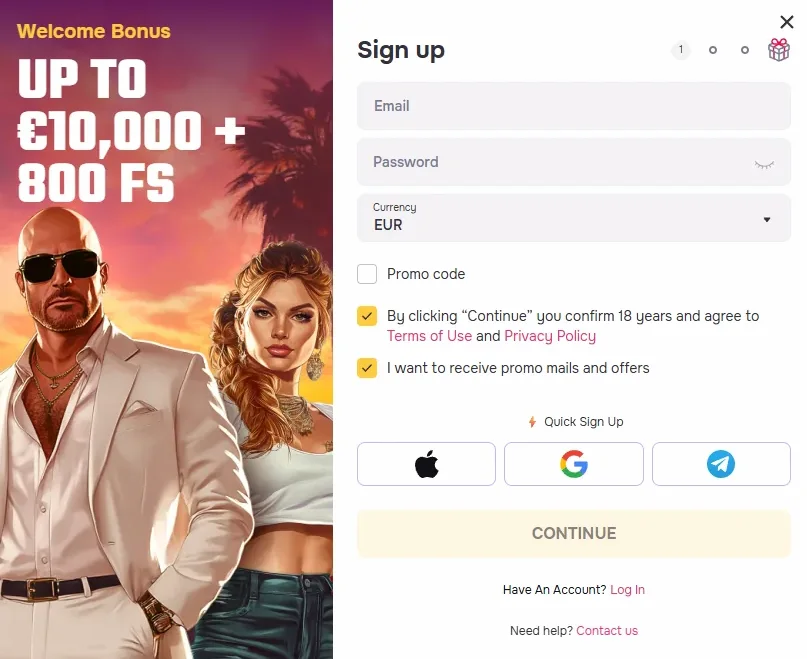 Kerngegevens bij GTbet Casino