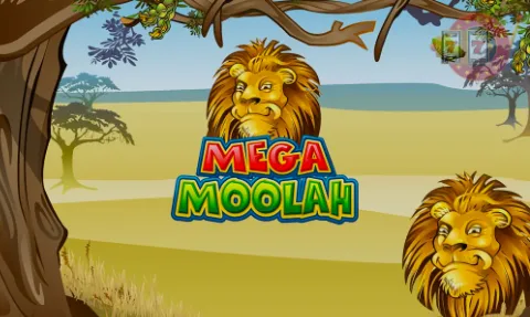 Mega Moolah progressive jackpot met leeuwenthema van Microgaming